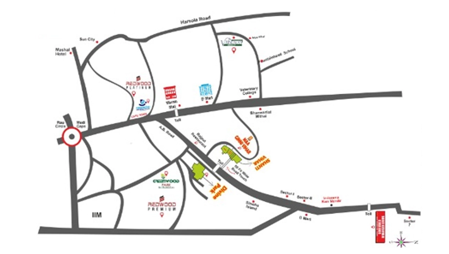 Location of Dhanshri Maa Ginni Vihar in Rau, Indore - Image 370414