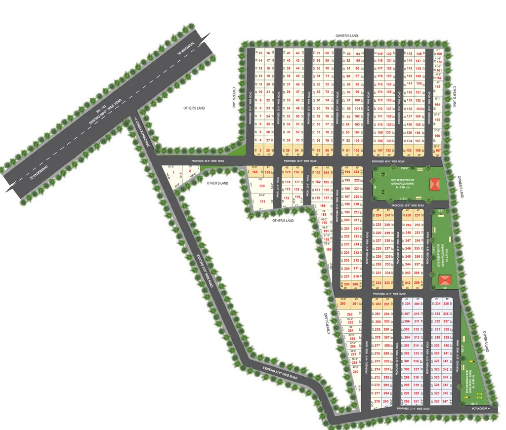 Master Plan of SVS Lakshmi Enclave in Yadagirigutta, Hyderabad - Image 370444