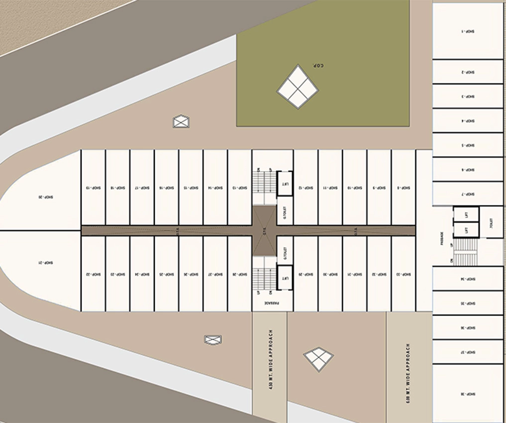 Floor Plan of Raj 5 Square Point in Jahangirabad, Surat - Image 370645