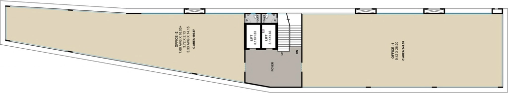 Floor Plan of A R Business Bay Center in Adajan, Surat - Image 370666