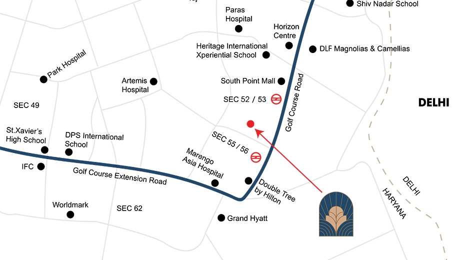 Location of Ananta Vilasa in Sector 56, Gurgaon - Image 370901