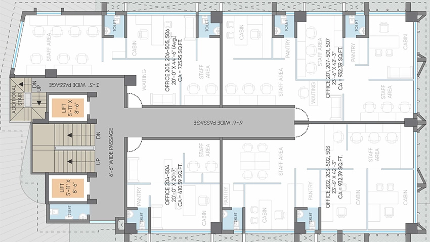 Floor Plan of Spacekreators Aerobiz Connect in Dumas Road, Surat - Image 370746