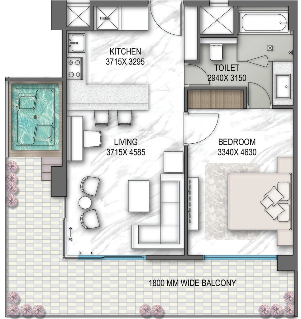1 BHK Flat in Central Park Delphine in Sector 104, Gurgaon - Image 903883