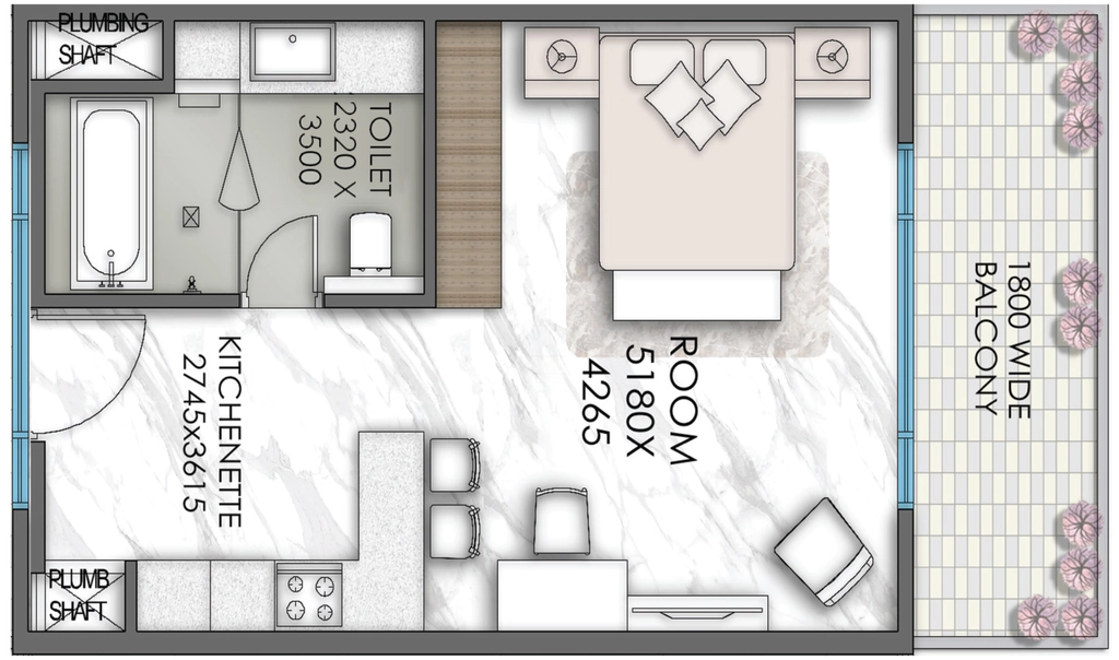 1 RK Flat in Central Park Delphine in Sector 104, Gurgaon - Image 903882