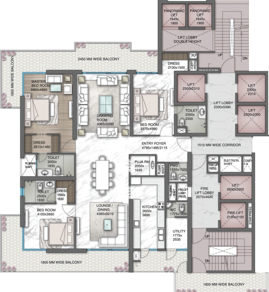 3 BHK Flat in Central Park Delphine in Sector 104, Gurgaon - Image 903884