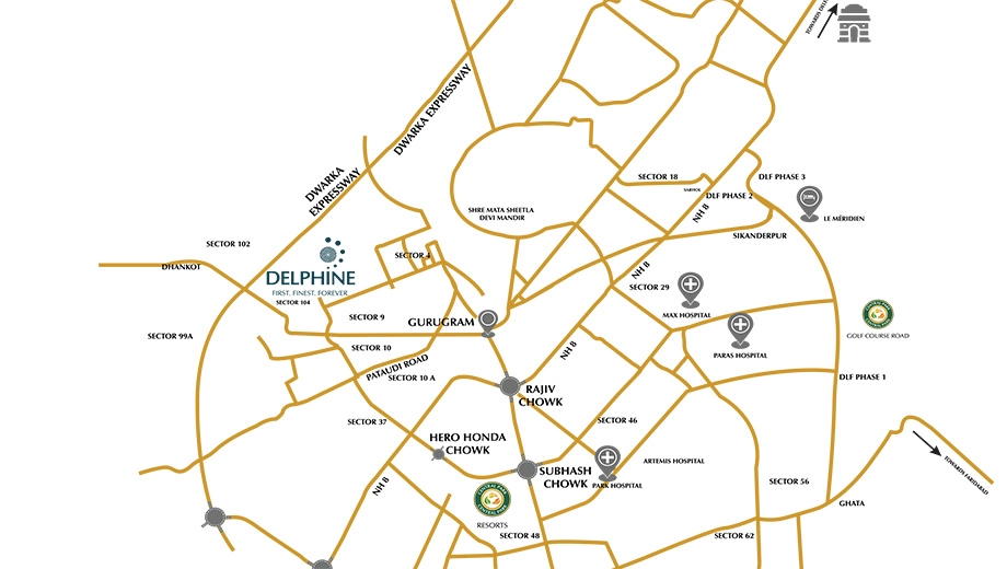 Location of Central Park Delphine in Sector 104, Gurgaon - Image 370941