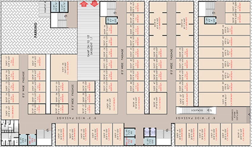 Floor Plan of Aatman Anjani Nandan Textile Market in Parvat Patiya, Surat - Image 370828