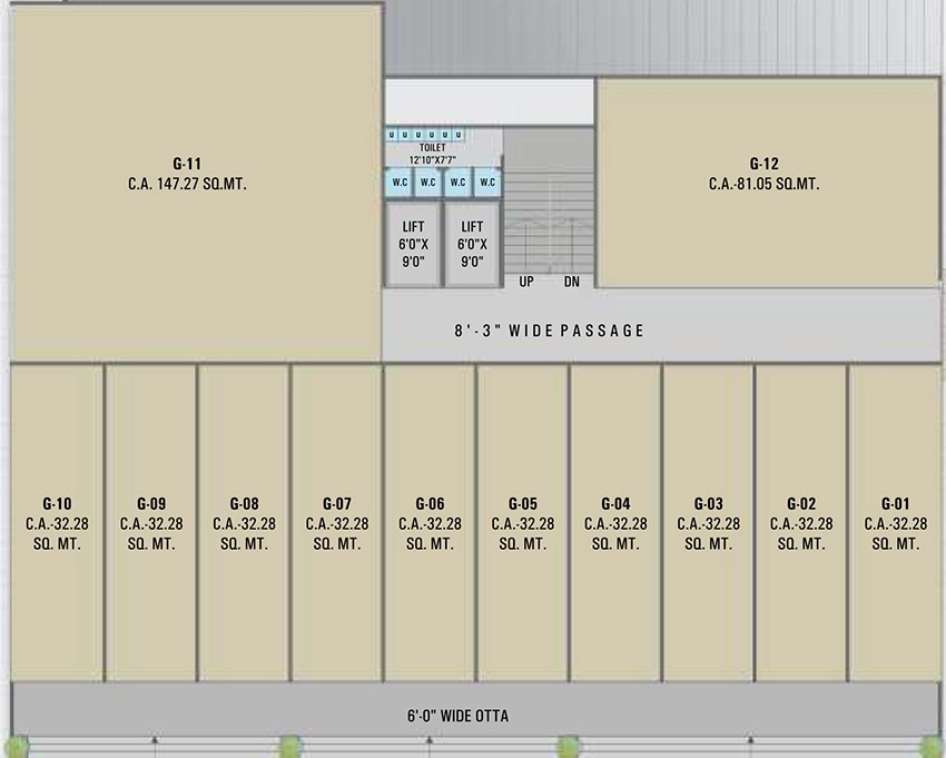 Floor Plan of Arth Earth Plaza in Mota Varachha, Surat - Image 370864
