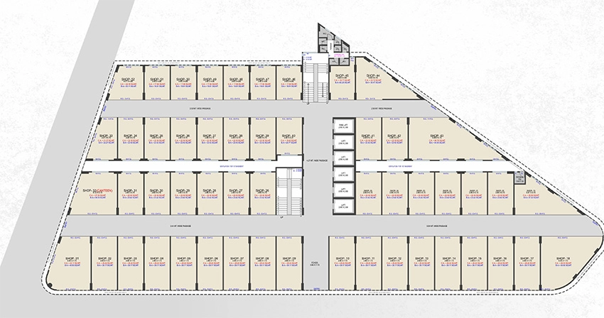Master Plan of Balaji Textile Market in Punagam, Surat - Image 370870