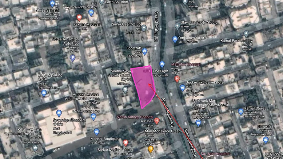 Location of Bhakti Atmos in Adajan, Surat - Image 370889