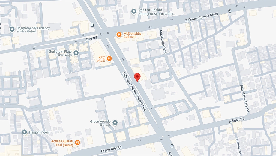 Location of Bhakti Walk Way The Mall in Adajan, Surat - Image 370922