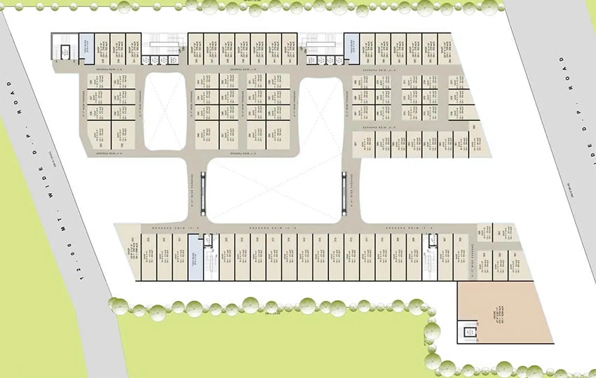 Master Plan of Bhakti Walk Way The Mall in Adajan, Surat - Image 370923