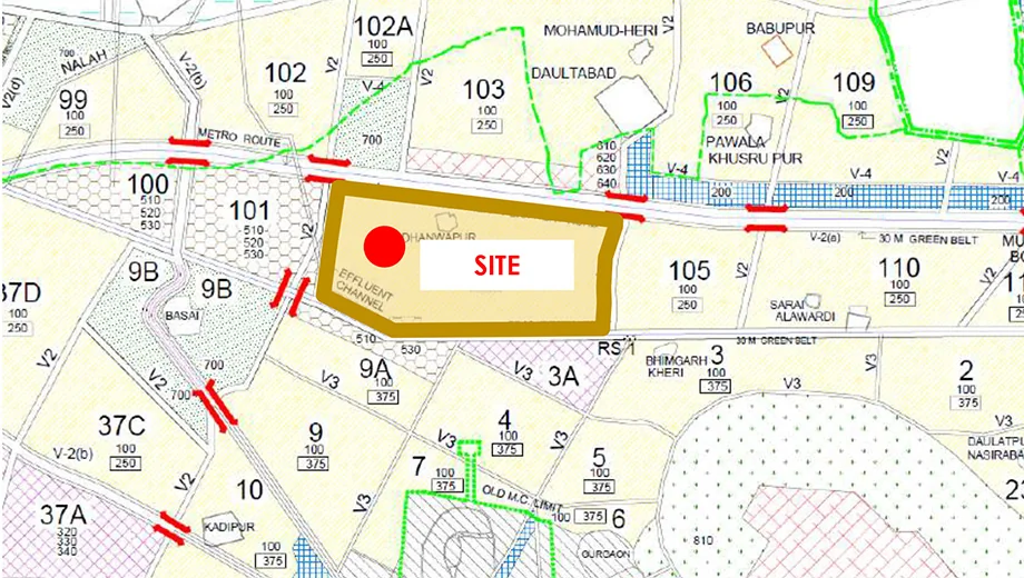 Location of Satya Levante Residences in Sector 104, Gurgaon - Image 371042