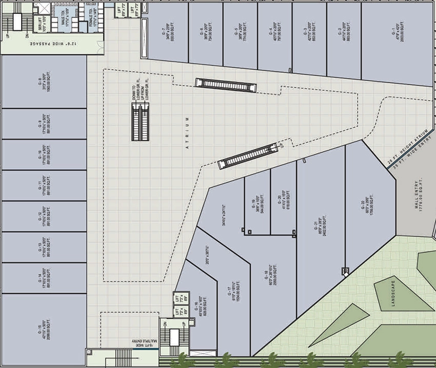 Floor Plan of Busy Be Mall in Bardoli, Surat - Image 370959