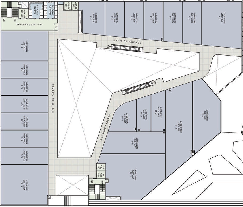 Floor Plan of Busy Be Mall in Bardoli, Surat - Image 370960