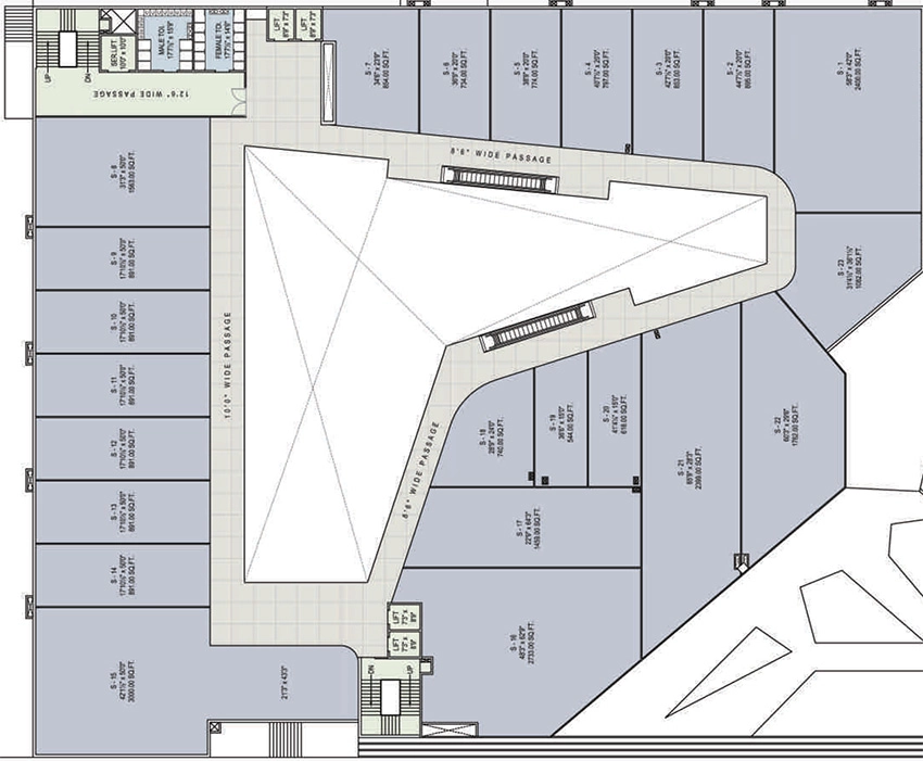 Floor Plan of Busy Be Mall in Bardoli, Surat - Image 370957