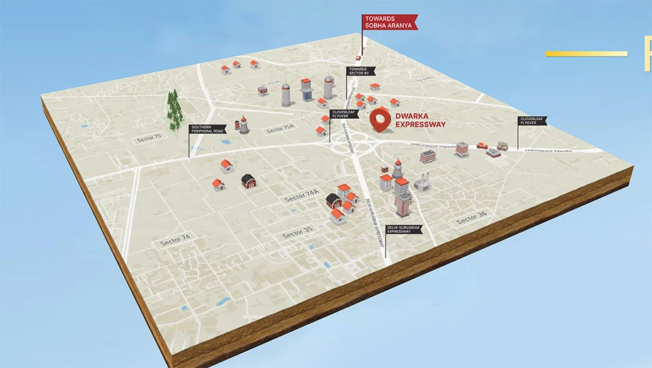 Location of Sobha Aranya in Sector 80, Gurgaon - Image 371053