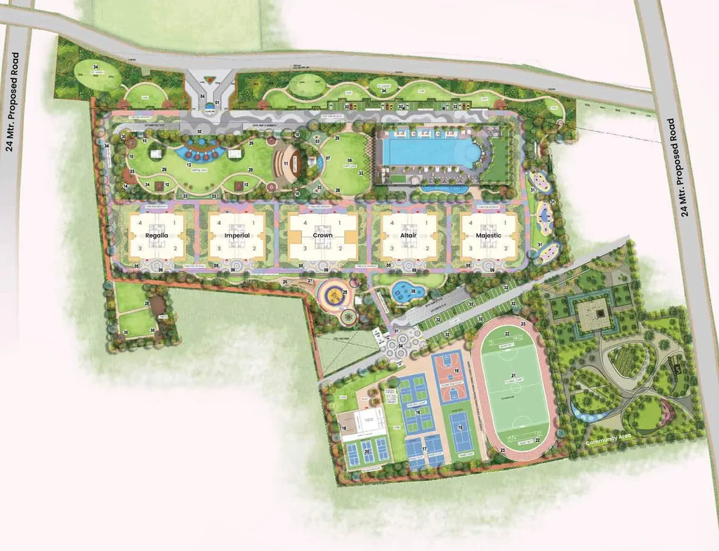 Master Plan of Suncity Monarch Residences in Sector 78, Gurgaon - Image 371067