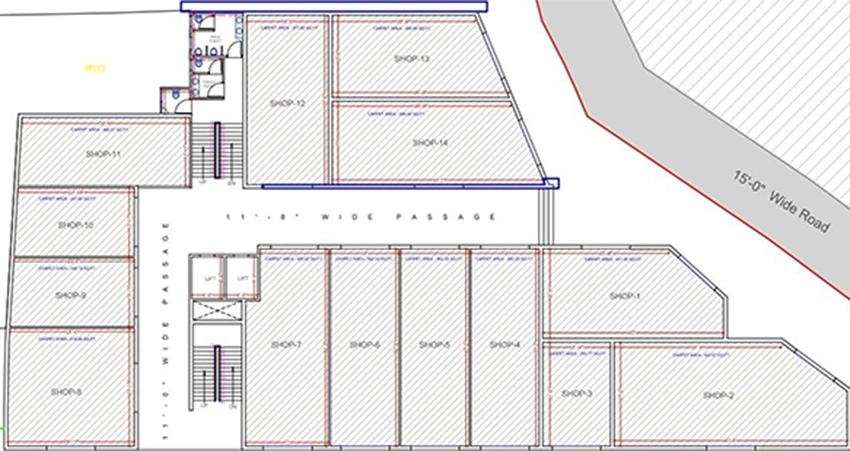 Floor Plan of Dharmraj BR Square in Bardoli, Surat - Image 371014