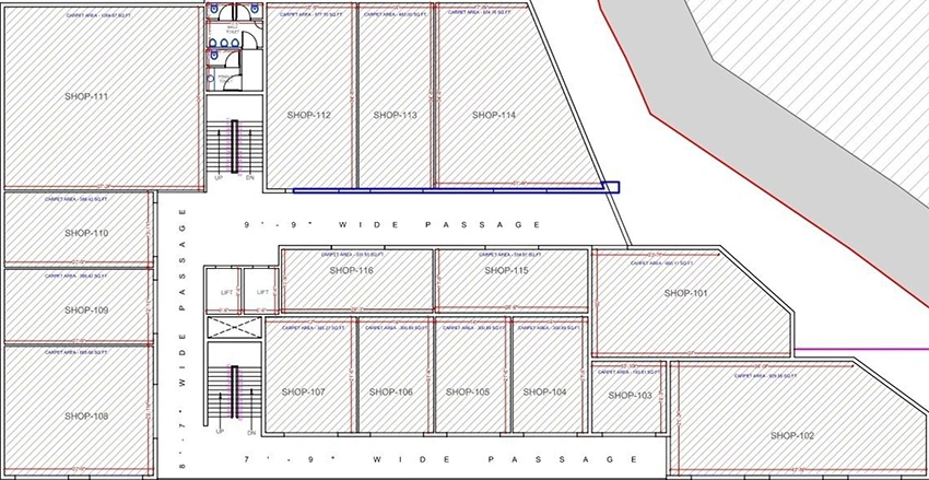 Floor Plan of Dharmraj BR Square in Bardoli, Surat - Image 371015