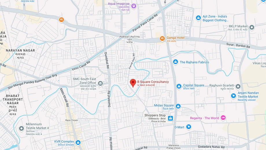 Location of Dharmraj BR Square in Bardoli, Surat - Image 371011