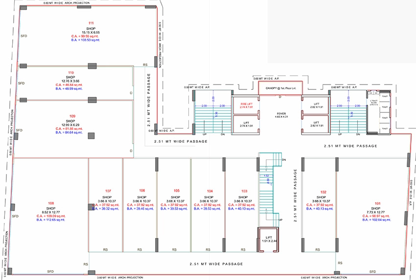 Floor Plan of Digital Trade Center in Sarthana Jakat Naka, Surat - Image 371029