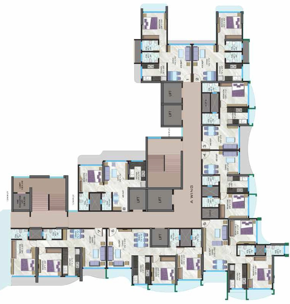 Floor Plan of AVA Maple in Borivali East, Mumbai - Image 371337