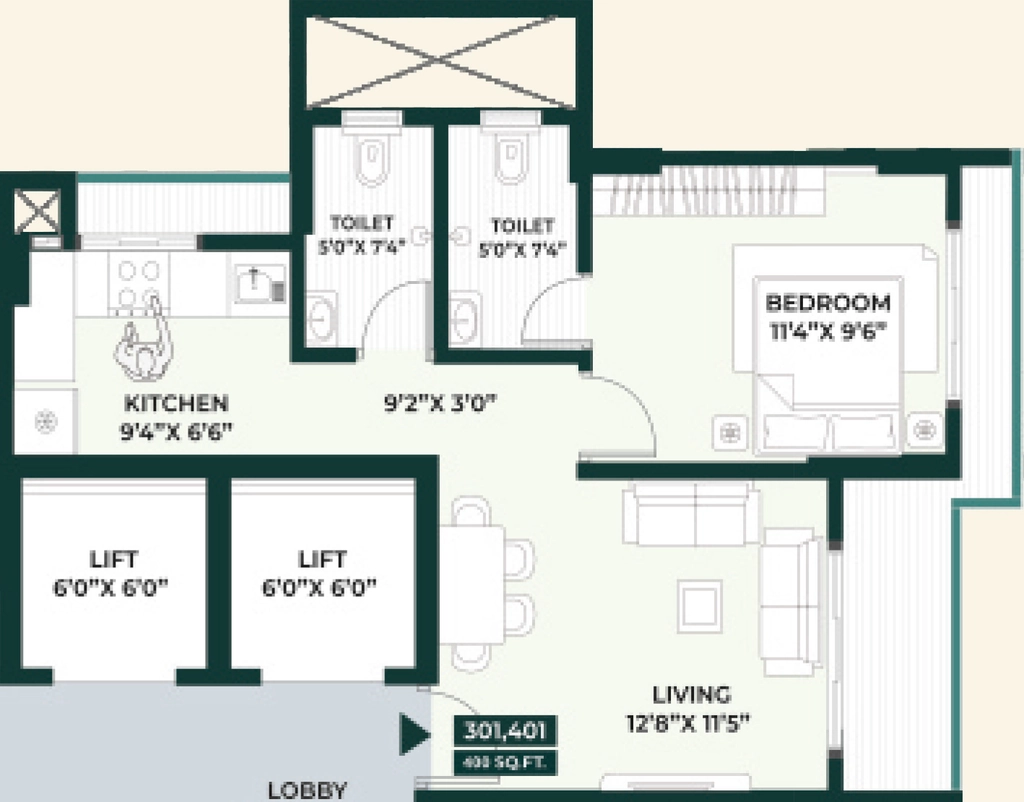 1 BHK Flat in Rathi Nivera in Borivali East, Mumbai - Image 904055