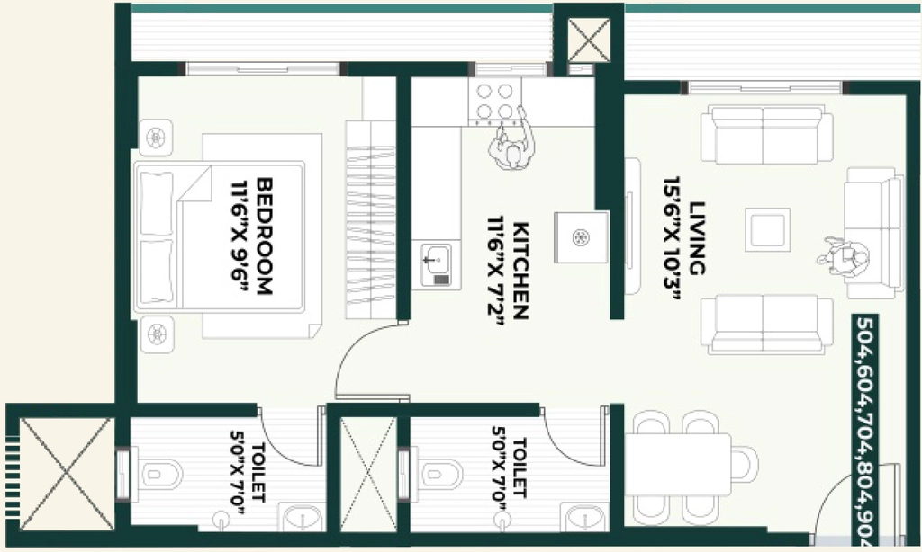 1 BHK Flat in Rathi Nivera in Borivali East, Mumbai - Image 904056