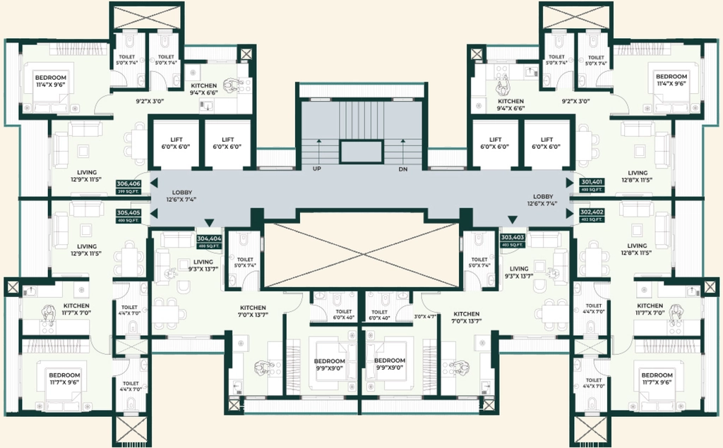 Floor Plan of Rathi Nivera in Borivali East, Mumbai - Image 371347