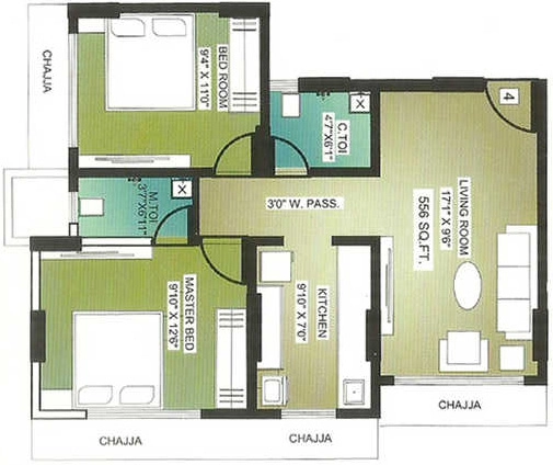 2 BHK Flat in Hetal Aakasha CHSL in Borivali East, Mumbai - Image 904066