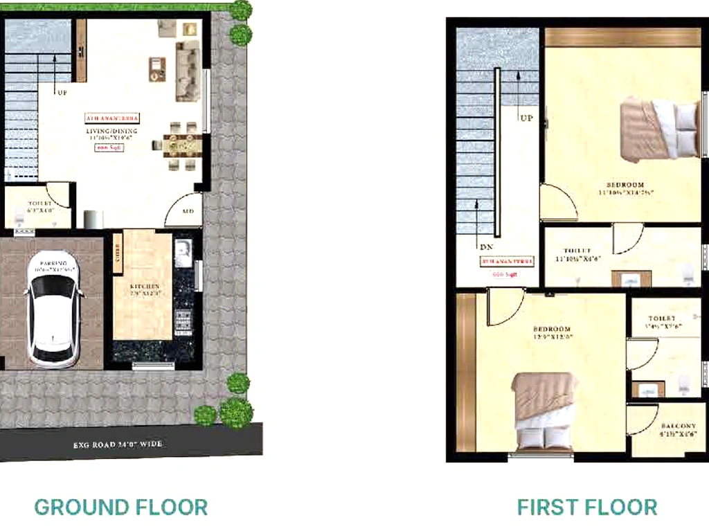 2 BHK House/Villa in ATH Ananterra in Tambaram, Chennai - Image 904026