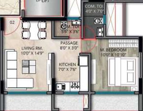 1 BHK Flat in Om Varsha Galaxy in Borivali East, Mumbai - Image 904095