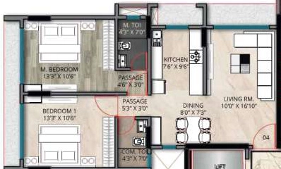 2 BHK Flat in Om Varsha Galaxy in Borivali East, Mumbai - Image 904097