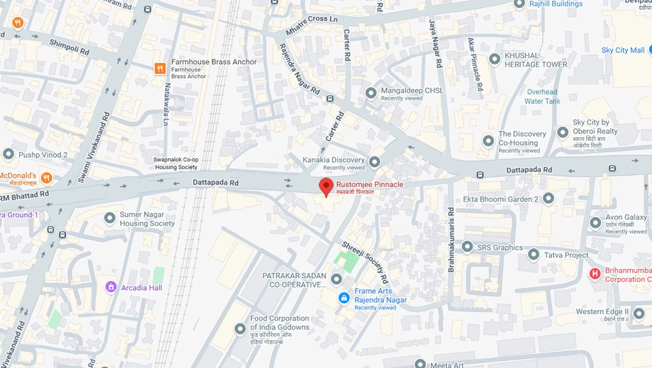 Location of Rustomjee Pinnacle in Borivali East, Mumbai - Image 371431