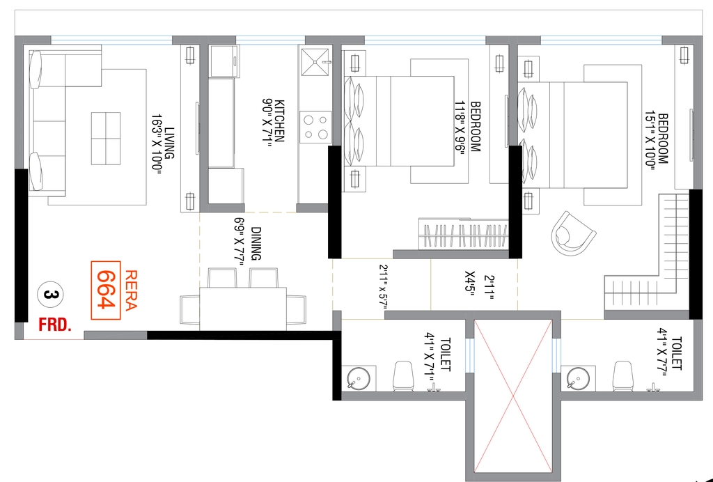 2 BHK Flat in Rishabraj Forest Front in Borivali East, Mumbai - Image 904214