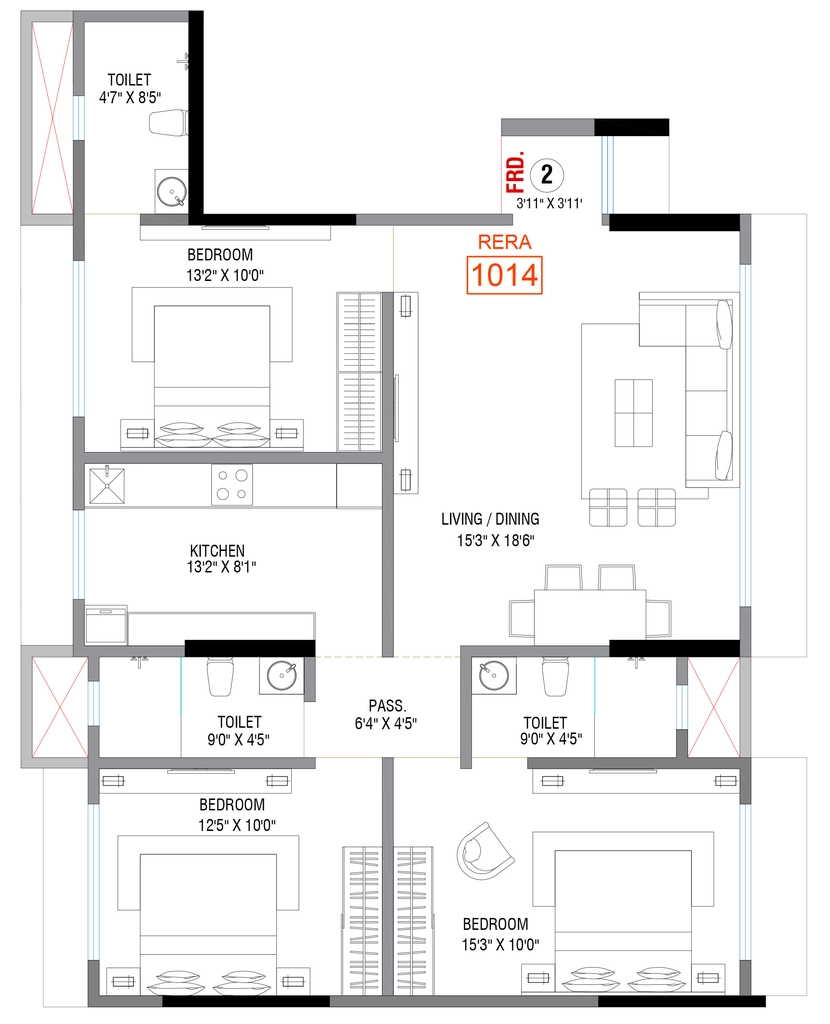 3 BHK Flat in Rishabraj Forest Front in Borivali East, Mumbai - Image 904215