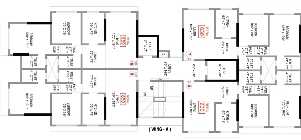 Floor Plan of Rishabraj Forest Front in Borivali East, Mumbai - Image 371631