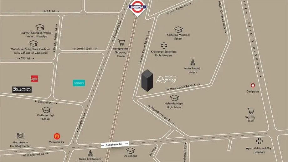 Location of Shreenath Regency in Borivali East, Mumbai - Image 371649