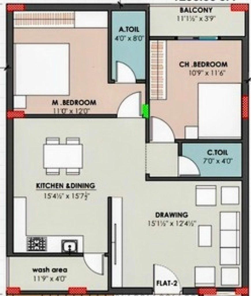 2 BHK Flat in Supriya Brindavanam in Kothapet, Hyderabad - Image 904058