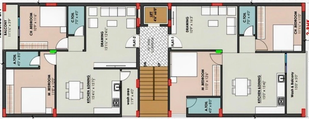 Floor Plan of Supriya Brindavanam in Kothapet, Hyderabad - Image 371352