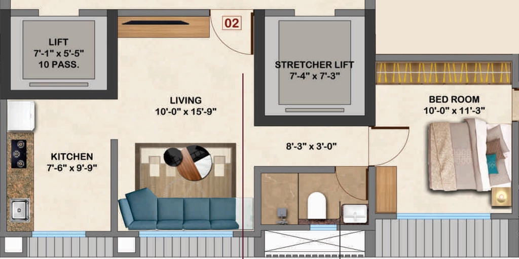 1 BHK Flat in Khushi Avyukta Megha in Borivali East, Mumbai - Image 904227