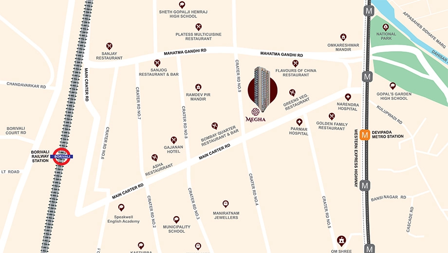 Location of Khushi Avyukta Megha in Borivali East, Mumbai - Image 371659