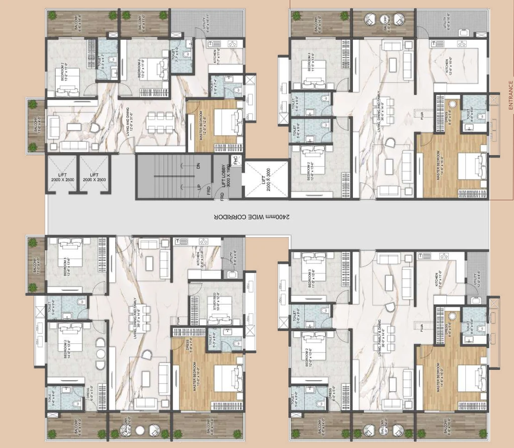 Floor Plan of Namishree Swar Tattvam in Secunderabad, Hyderabad - Image 371376