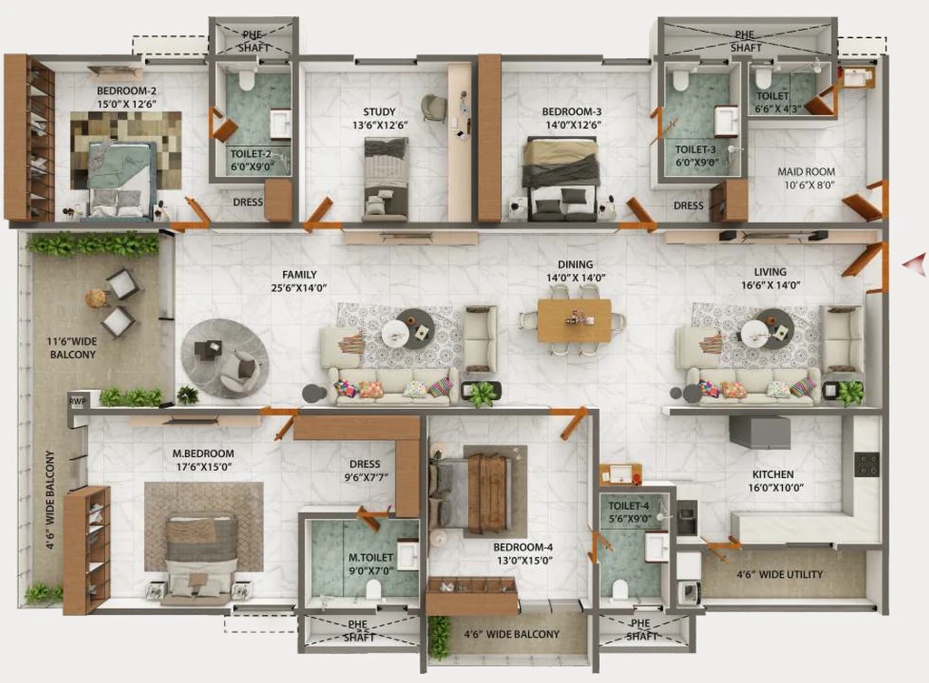 4.5 BHK Flat in Ramky The Eminent in Rajendra Nagar, Hyderabad - Image 904077