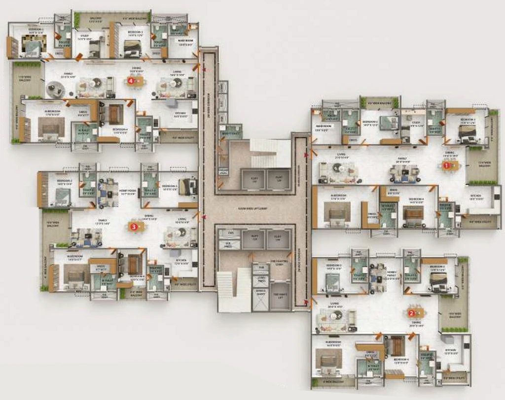 Floor Plan of Ramky The Eminent in Rajendra Nagar, Hyderabad - Image 371388