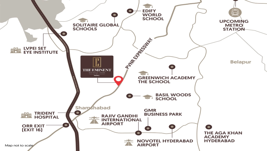 Location of Ramky The Eminent in Rajendra Nagar, Hyderabad - Image 371389