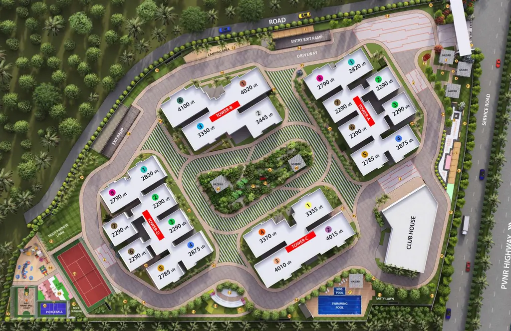 Master Plan of Ramky The Eminent in Rajendra Nagar, Hyderabad - Image 371387