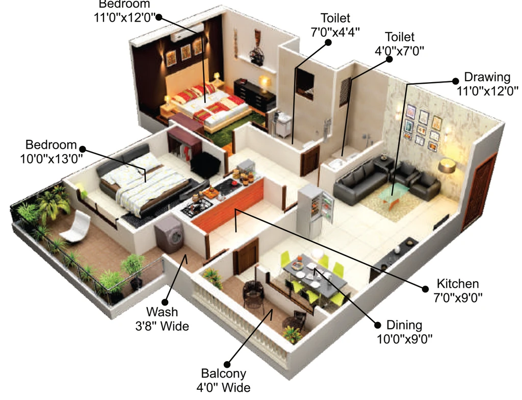 2 BHK Flat in MP Tirupati ML Highrise in Ayodhya Bypass, Bhopal - Image 904184