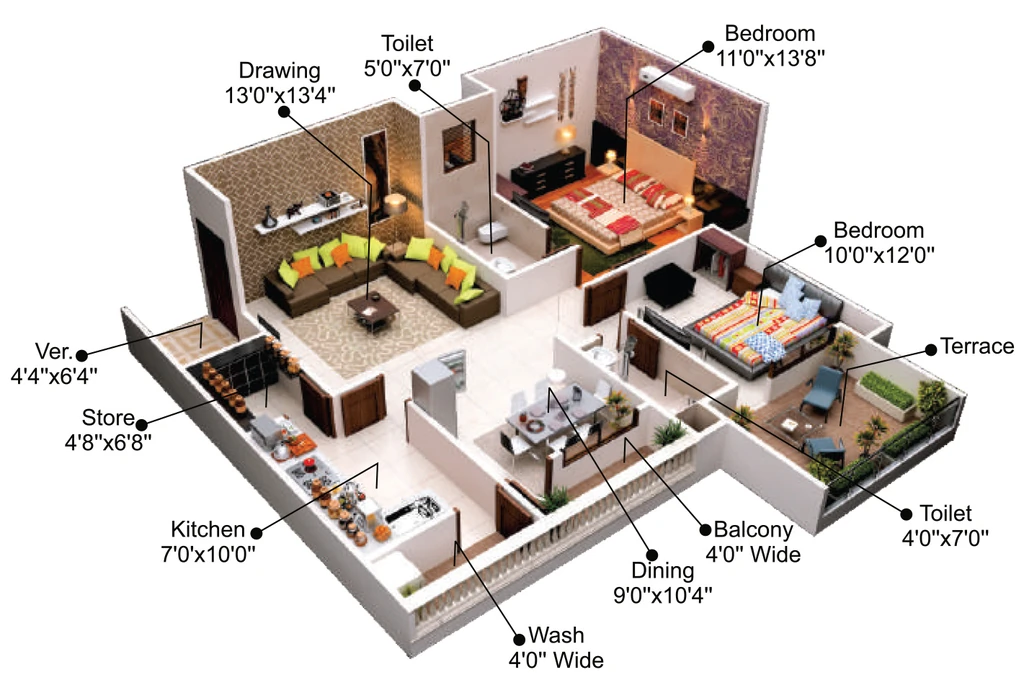 2 BHK Flat in MP Tirupati ML Highrise in Ayodhya Bypass, Bhopal - Image 904185